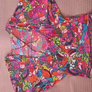 Trina Turk 'Fiji Flower' Swim Cover-Up Tunic Dress